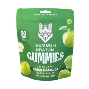 Sembuh Green Vein Kratom Extract Gummies – Apple – Ultra Relief – 1000mg